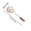 Kawaii Flower Ceramic Soup Spoon Cute Korean Ice Cream Hand Painted Coffee Dessert Long Handle Spoon Kitchen Accessories