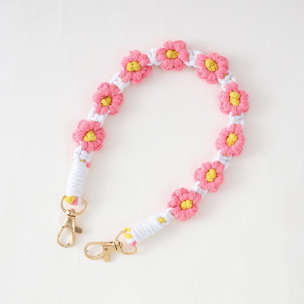 Nordic Style Hand-woven Small Daisies Cute Flowers Stanley Water Cup with Water Cup Rope Cup Cover Silicone Ring