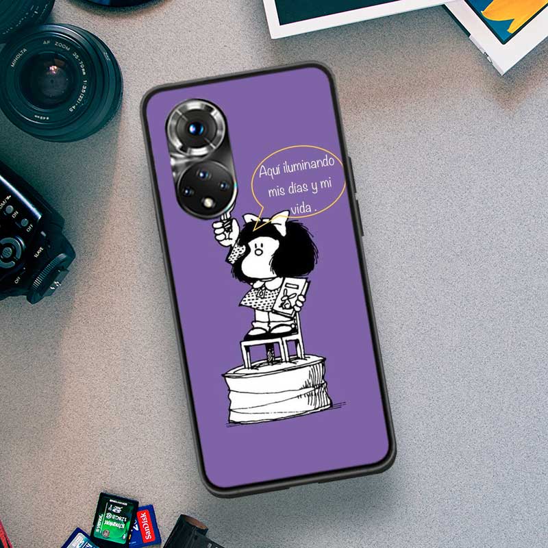 Cute M-Mafaldas Phone Case For Huawei P Smart 2021 Y5 Y6 Y7 Y9 Honor 50 20 Pro 10 10I 9 9X Y9S 8 8A 8X 8S 7S Cover