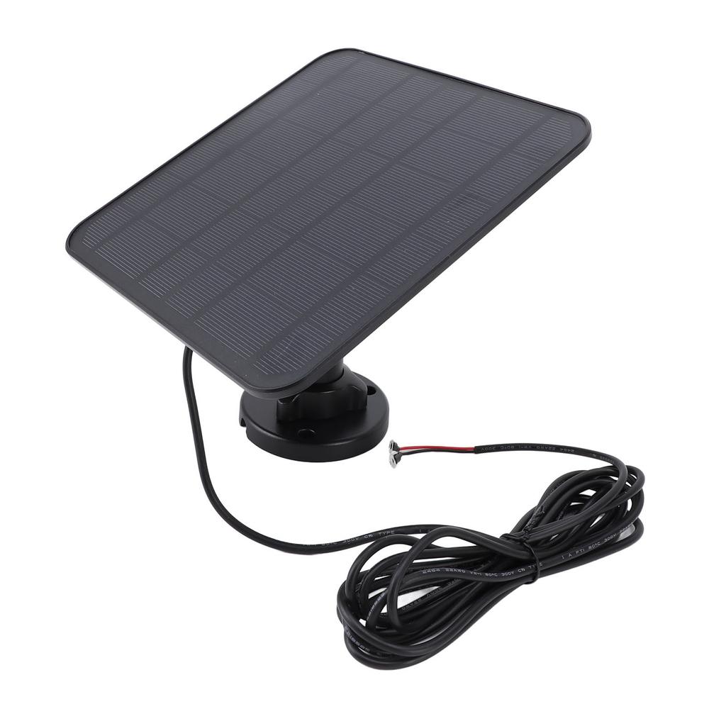 Panou Solar 6V 5W pentru Sonerie Video IP65 Rezistent la Apă cu Cablu de 9,8ft Suport Reglabil la 360 de grade