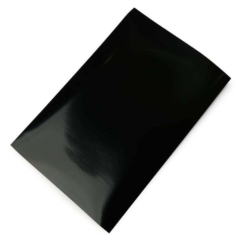 Glossy black, 1 sheet, approximately A4 size, cutting sheet, cutting sticker, cutting decal, sticker sheet, approximately 21cm x 30cm, for indoor and