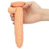 Corn-shaped Dildo with Suction Cup & Anal Plug - Transparent Hygienic Adult Toy