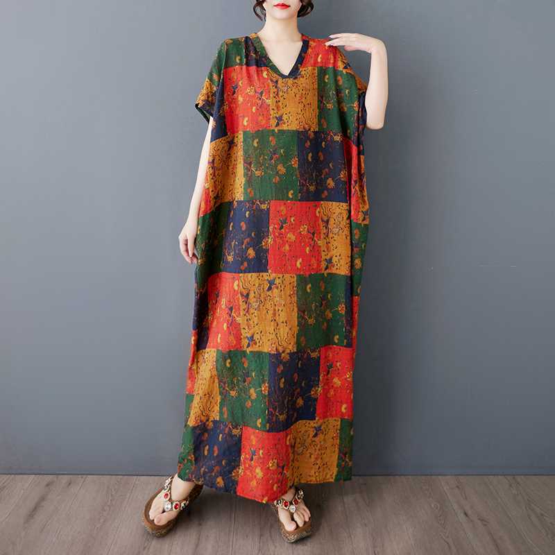 Ladies Look Thin, Cotton and Linen Retro Long Skirt, Extra Long Robe