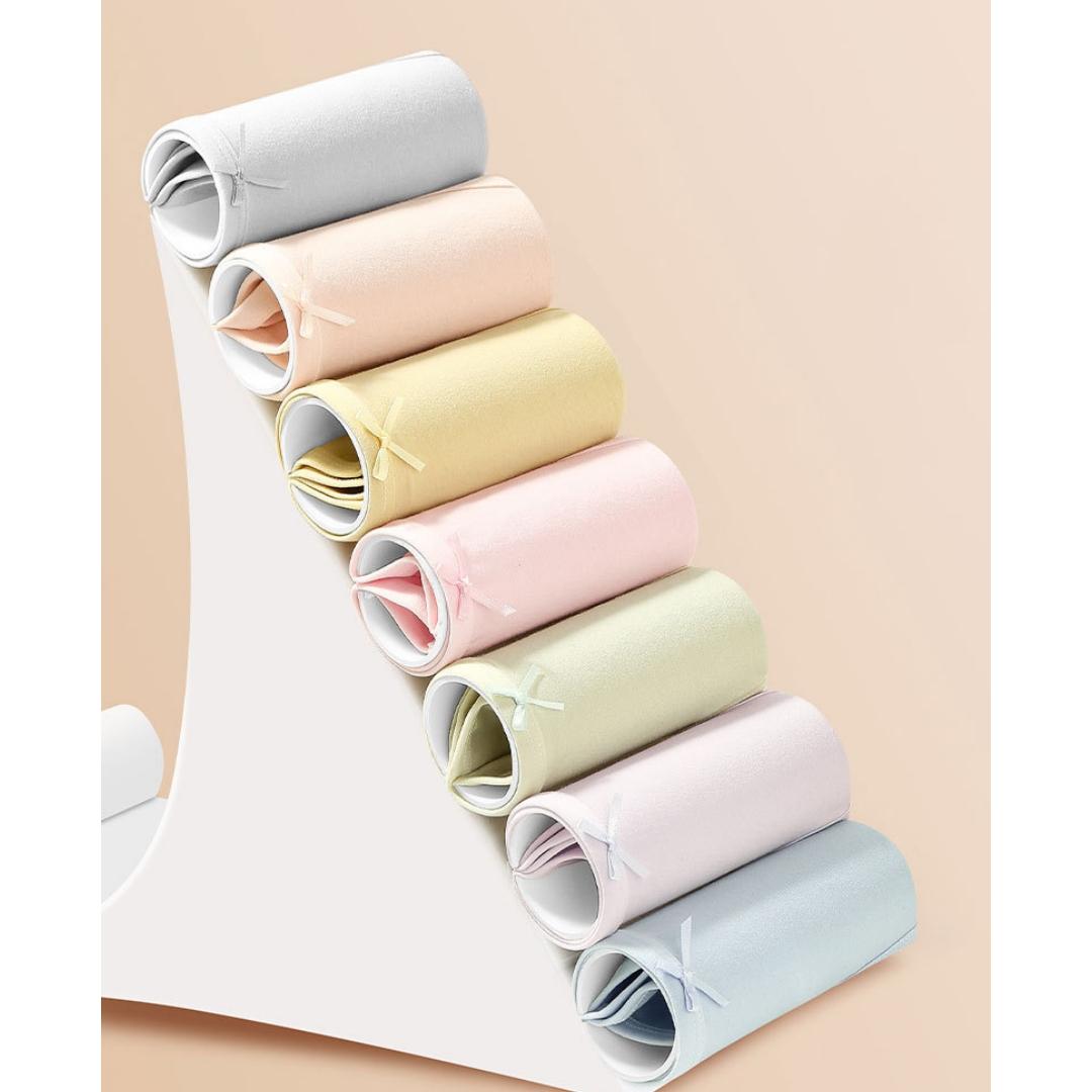 

1/7 шт. Женские трусики Дышащее хлопковое нижнее белье Трусы для девочек Однотонные трусики Мягкое нижнее белье Бесшовное Сексуальное с низкой посадкой Женское белье M-7pcs разноцветный