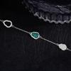 Blue Water Jadeite Gourd Bracelet Women's Chinese Retro Elegant High-end Jadeite Accessories Hand Jewelry