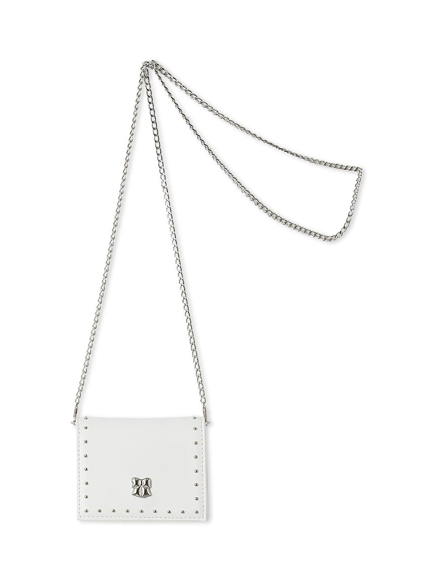 Furfur Ribbon Crimp Mini Wallet Shoulder Bag RWGG255515 White Free Size Women s белый