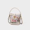 Bags Women's Autumn and Winter New Niche Design Shoulder Messenger Bag Cute Graffiti Bucket Small Bag