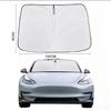 Foldable Car Windshield Sunshade For Tesla Model 3/Y UV Protection Heat Insulation Sun Visor Reflective Fabric With Storage Bag