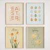 Seersillus 4PCs Easter Basket Stuffers Decor Eggs Spring Bloom Wall Art Prints, Gifts for Toddler Baby Kids, 8×10 Inches Unfamed