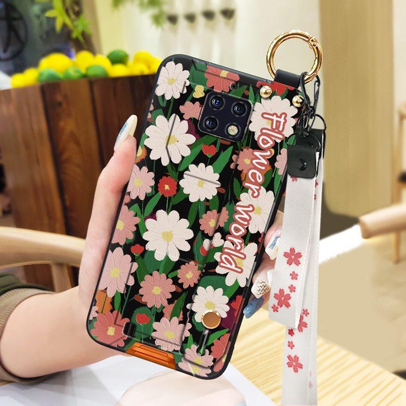 Phone Holder Wristband Phone Case For Oukitel WP6 Oil Painting Soft Case Fashion Design Protective Kickstand Anti-knock