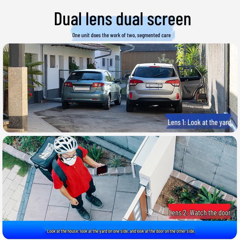 Outdoor Multi-Lens 360° WiFi/4G Security Camera with Night Vision CN plug (adapter included)