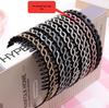 Hollow Willow Leaf Rhinestone Non-Slip Headband with Diamond Wave Design