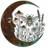 Garden Decor Dragonfly Bee Wall Art 3D Round Celestial Wall Sign Outdoor Accent  Patio Decor