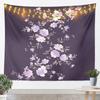 Purple Rose Butterfly Lights Wall Tapestry 2D Flat Print Boho Decor Romantic Art Nature Symbol Home Interior Hanging