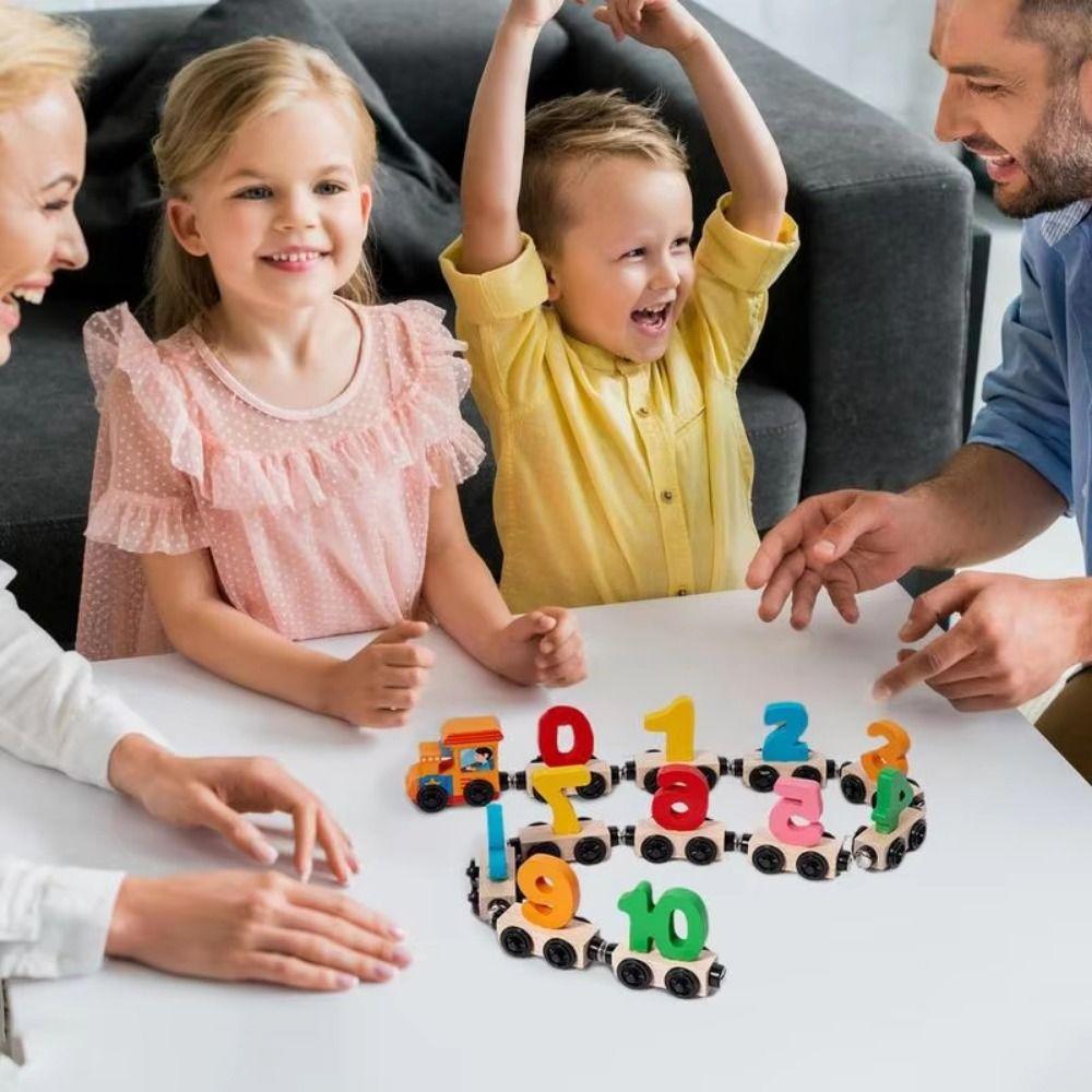Fruits/Dinosaur Montessori Number Train Set Educational Magnetic Digital Train  Toddler