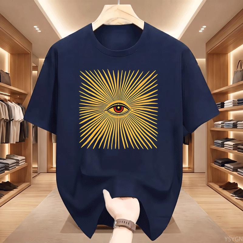 Boho Hexen T-Shirt Unisex Allsehendes Auge T-Shirt Unisexs Unisexs Kurzarm Rundhals Bedrucktes T-Shirt Rundhals Streetwear Oberteile