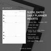 Cloth & Paper 2026 Dated Daily Planner Erts - Monday Start | A5 Size 5.8 X 8.3 Inches | 6 Ring Planner Refills | 2 Days Per Page | Minimalist Daily