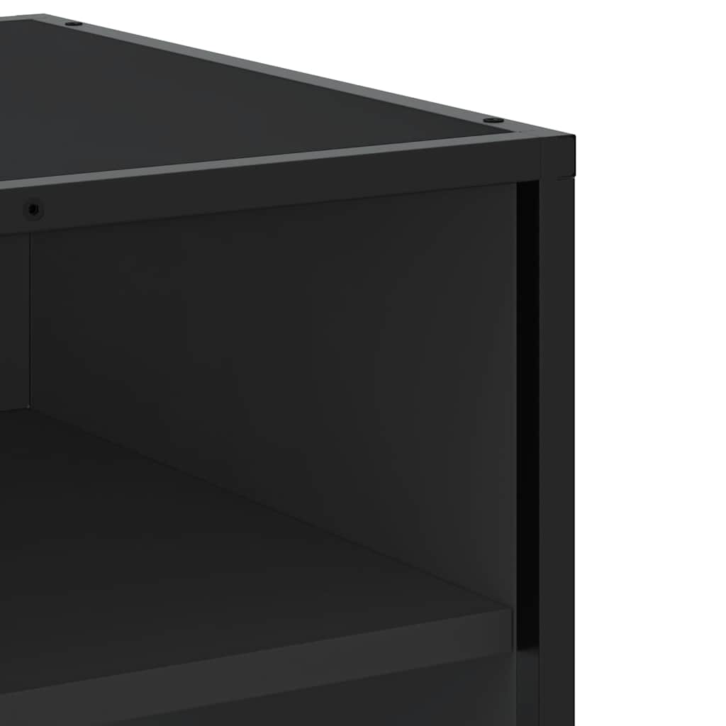 Vidaxl Szafka Pod Tv, Czarna, 61X40X46 Cm, Materiał Drewnopochodny