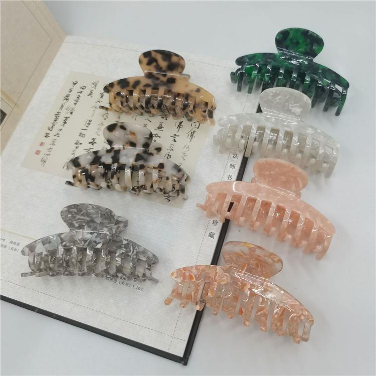 Women's High Quality 9.5cm Hair Claw Accessories 8 Colors American Fashion Tortoiseshell Resin Acetate