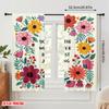 2 Stück 2D Flachdruck Fenstergardinen Floral Du machst die Welt Polyester Ohne Strom Ganzjährig Party- & Feiertagsdeko