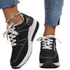 Modische Laufschuhe für Damen Rutschfest Mode Freizeit Sportschuhe Atmungsaktiv Vielseitig Reißverschluss Schnürschuhe Sneakers Plateau Einzelne Schuhe