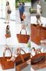 Genten Genuine Leather Tote Bag, Women's, Brown, GE-44128-50