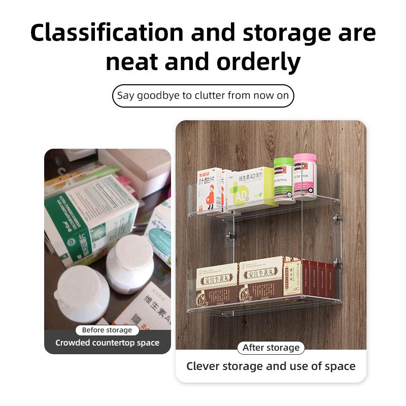 Wall-mounted Storage Rack Convenience Store Supermarket Display Stand Cigarette Display Cabinet Household Bathroom Storage Rack