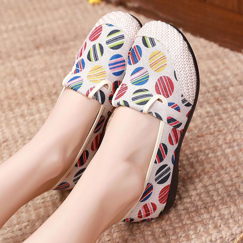 Scarpe Singole da Donna Antiscivolo Nuove Traspiranti con Pedale Casual da Donna di Mezza Età e Anziana