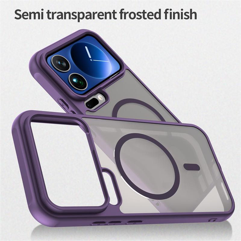 

For Xiaomi 17 Pro Max 17 Pro Case Semi-Transparent Frosted Matte PC+TPU Anti-fingerprint Translucent Cover for Xiaomi Mi 17 Xiaomi 17 фіолетовий