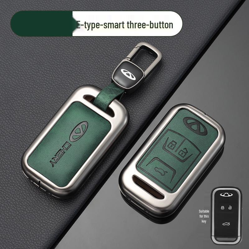 Chery Car Key Cover: Fits Tiggo, EQ1, QQ Ice Cream, Arrizo E - Small, Secure Metal Shell with Hanging Buckle