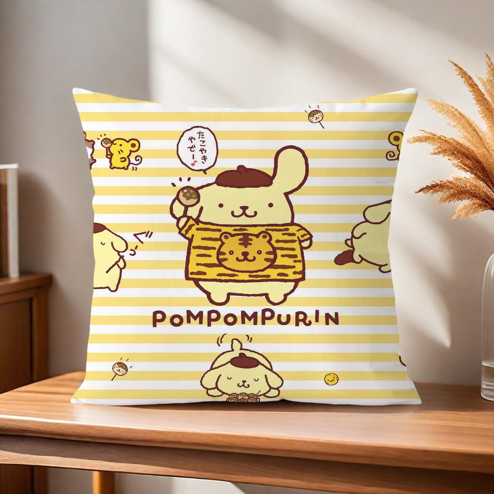 Cartoon P-Pompompurin-S Cute Cushion Cover Pillow Case Home Sofa Living Room Office Coffee Shop Car Pillowcover