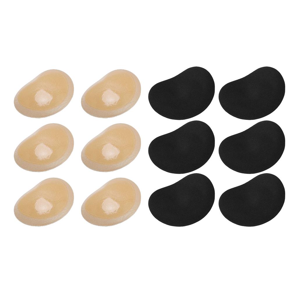 3 Pairs Bra Pads Thickened Breathable Sponge Sports Adhesive Bra Pads Inserts for Swimsuit Bikini