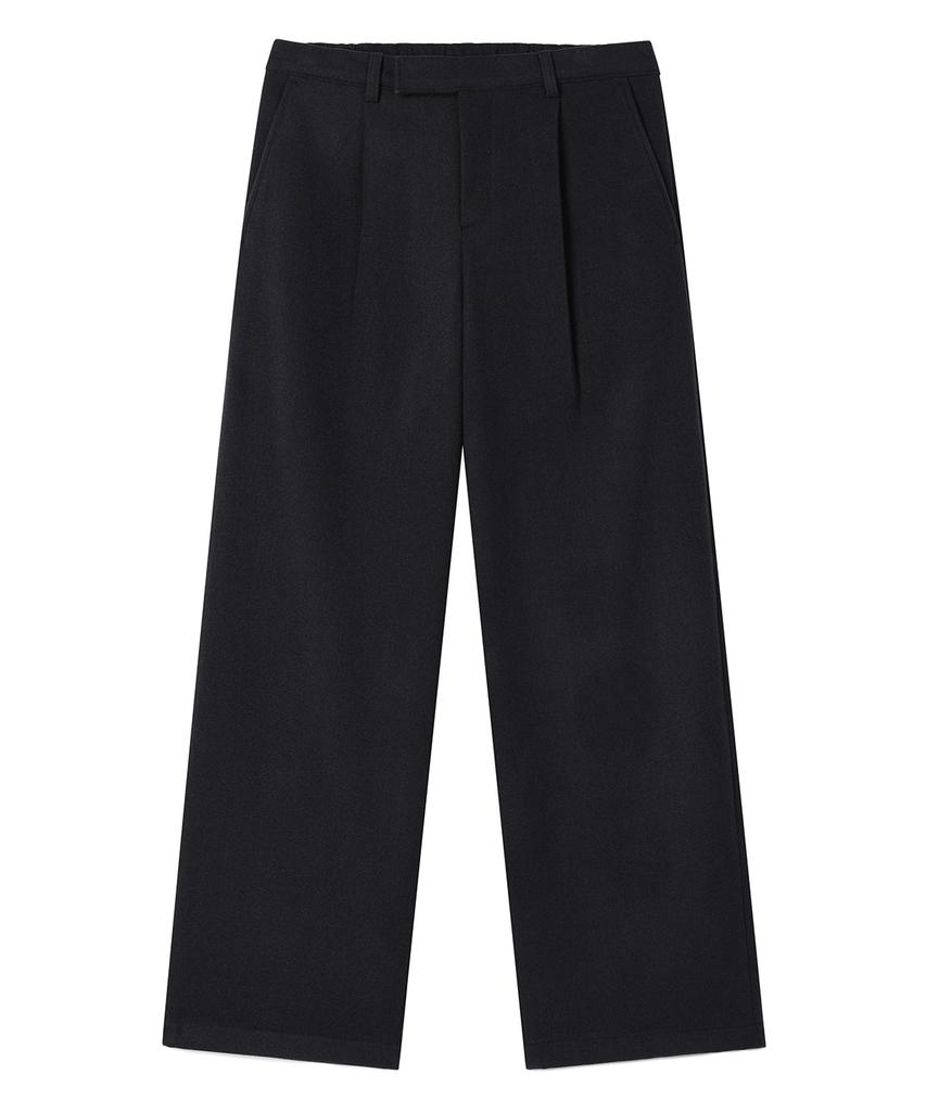 PRAIRIE Wool Relaxed Fit Slacks (Dark Navy)