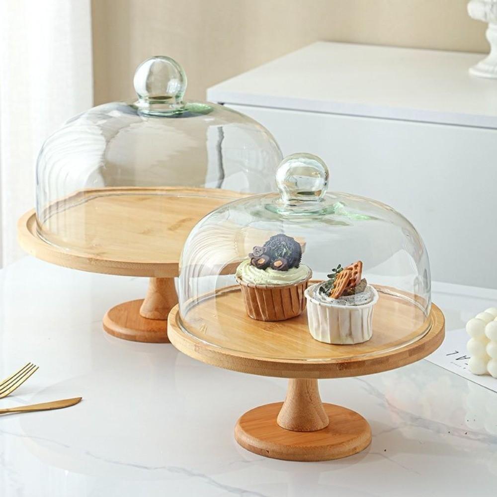 Vintage Wooden Cake Stand Transparent Cake Display Stand Dessert Stand  Afternoon Tea