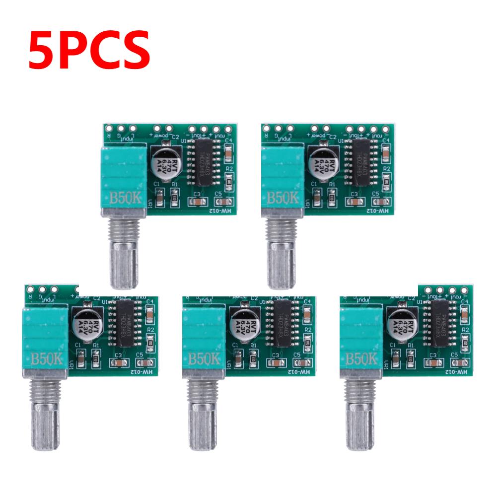 PAM8403 Digital Audio Amplifier Board 5V Power Amplifier Board 3W*2 With Volume Control USB Power