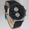 Grandeur 10 ATM Water Resistant Leather Chronograph Watch OSC051W2 Black x Leather [GRANDEUR] Men's Silver/Black