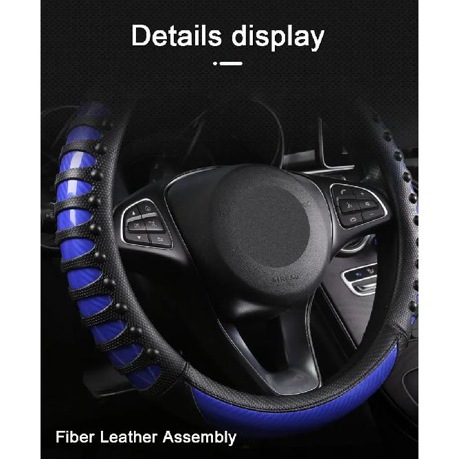 SEAMETAL Sport Steering Wheel Cover 38CM Anti Skid Steer Protector Universal Steer Wheel Cover with Massage Texture Sweatproof