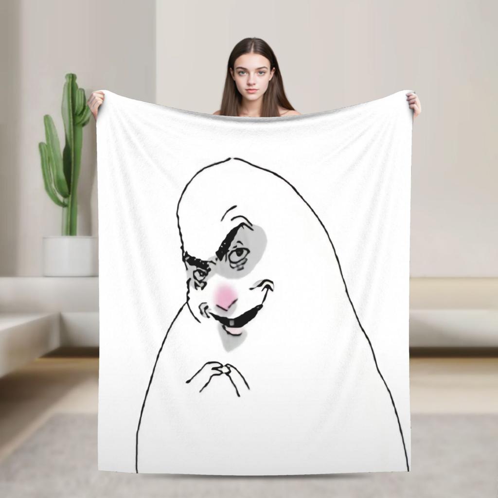 Relax Hamster Caveman Blanket Accessories Sofa Decorative Throw Blankets Lightweight Fleece for Bedroom