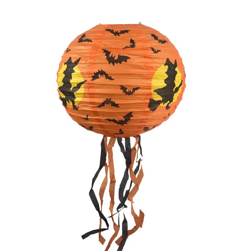 Halloween Paper Lanterns Pumpkin Spider Bat Skeleton Lanterns for Halloween Party Decorations Indoor Outdoor Party Supplies