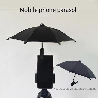 Mobile Phone Holder Sunscreen Umbrella Clip Outdoor Mobile Phone Fixed Umbrella Rain Parasol Mobile Phone Anti-Reflective