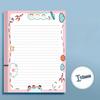High aesthetic A4 cute cartoon colored letterhead with horizontal lines, handwritten greeting cards for female students, children's letterhead
