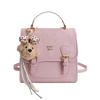 Fashion Cute Pink Women's Small Backpack Bag Cute Pendant PU Leather Satchel Daypack Ladies Daily Crossbody Handbag Purse