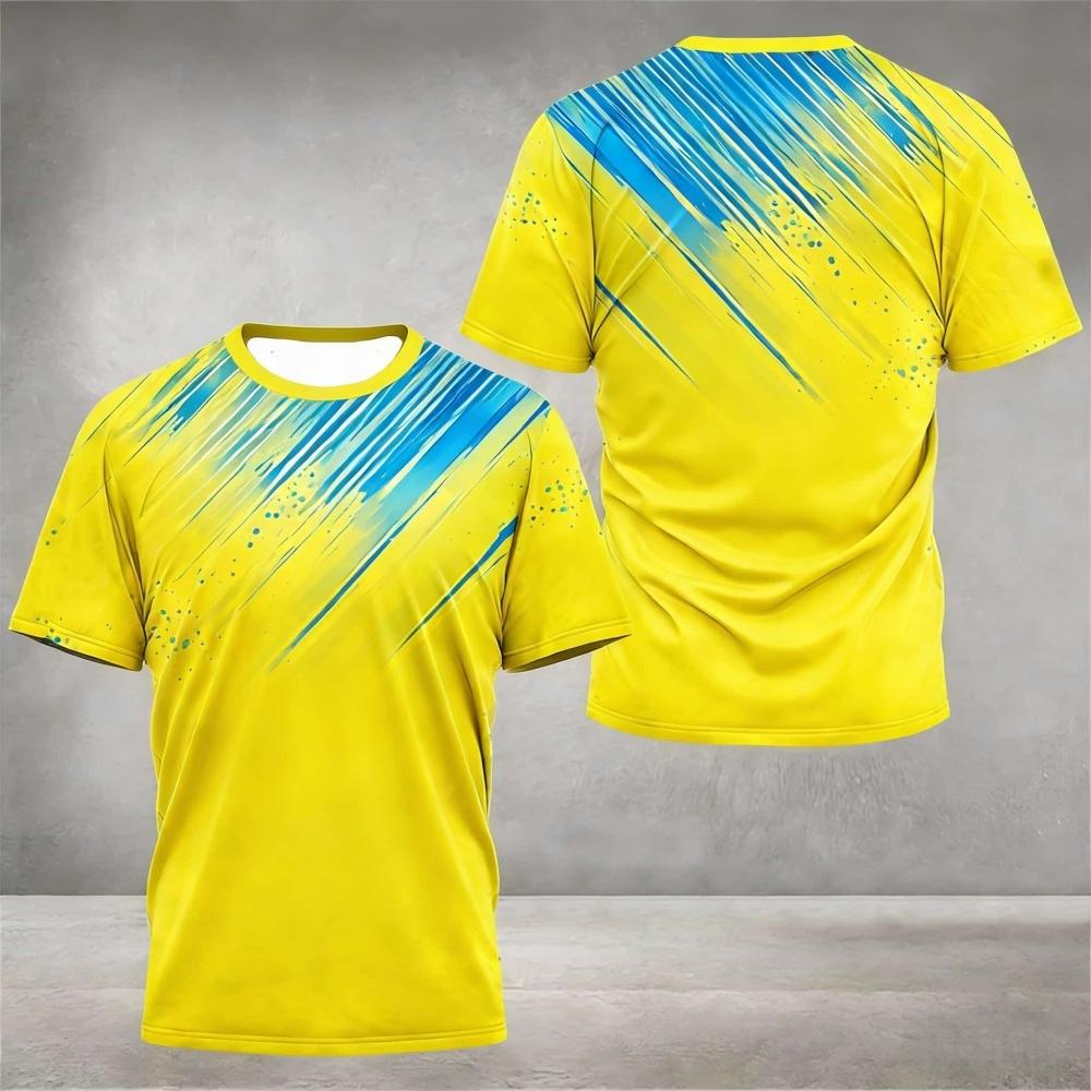 Camisetas Esportivas Simples da Moda de Secagem Rápida Camisetas Casuais de Manga Curta de Verão Soltas Respiráveis Camisetas para Corrida Badminton