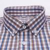 Hochwertiges bügelfreies Langarm-Herrenhemd aus reiner Baumwolle, knitterarm, Business Casual, kariert oder gestreift, zum Knöpfen, ohne Brusttasche
