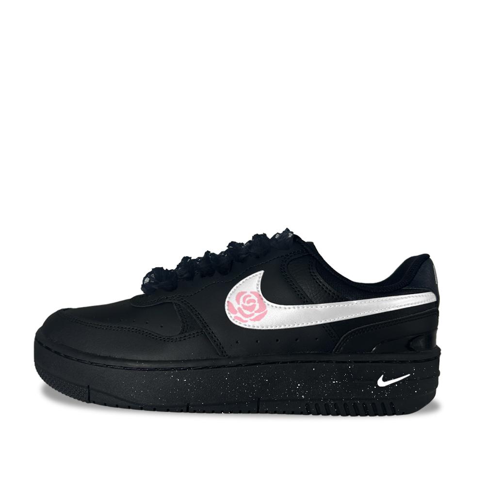 

Nike Gamma Force Rose Secret Synthetic Leather Abrasion Resistant Low top Skateboard Shoes Women s Black HQ1674-001(team1544-) 36.5