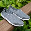 Herren Sommer Hollow Sandalen Atmungsaktive Mesh-Stoffschuhe Lässige Sportliche Slipper