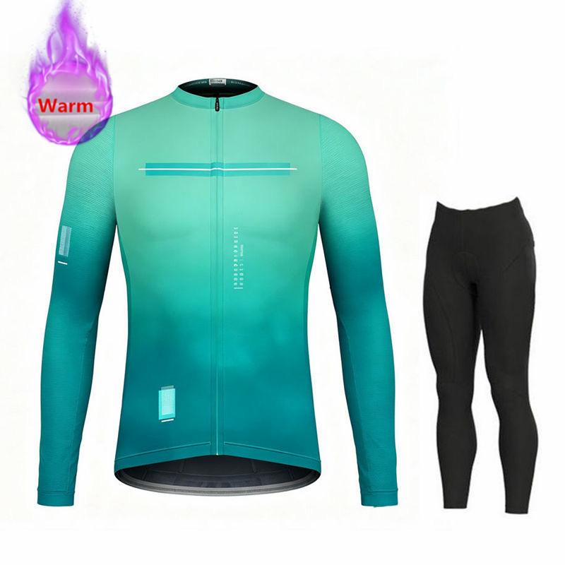 Pro Team Winter Thermal Fleece Cycling Clothing Men's Jersey Suit Warm Bicycle Bike Clothes MTB Maílllot Ciclismo Hombre