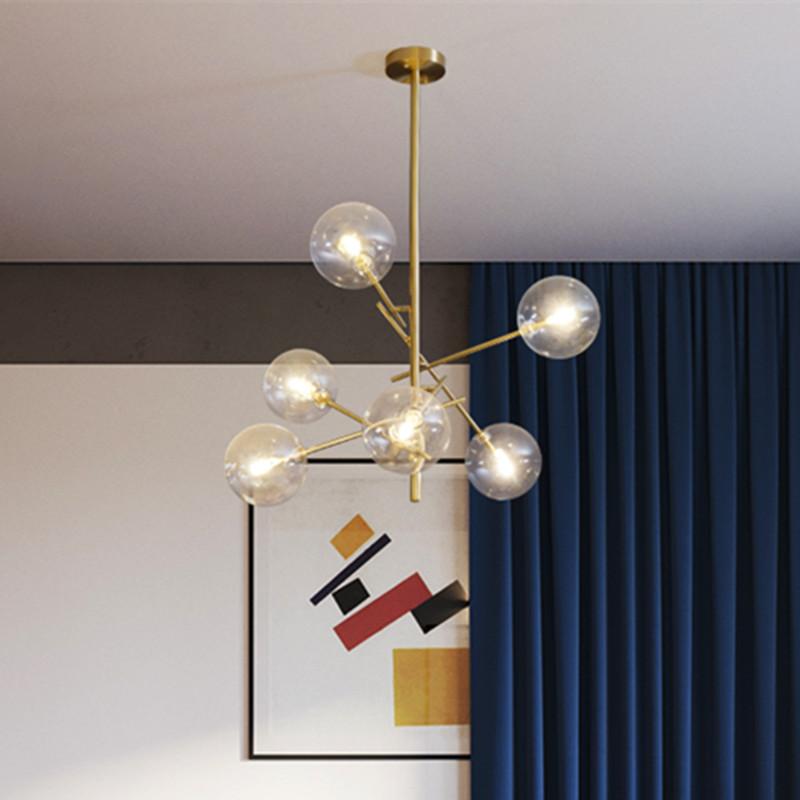 Europe Modern Creative Concise Style Glass Pendant Light Bubbles Study Livingroom Restaurant Cafe Kitchen Decoration Stand Lamp