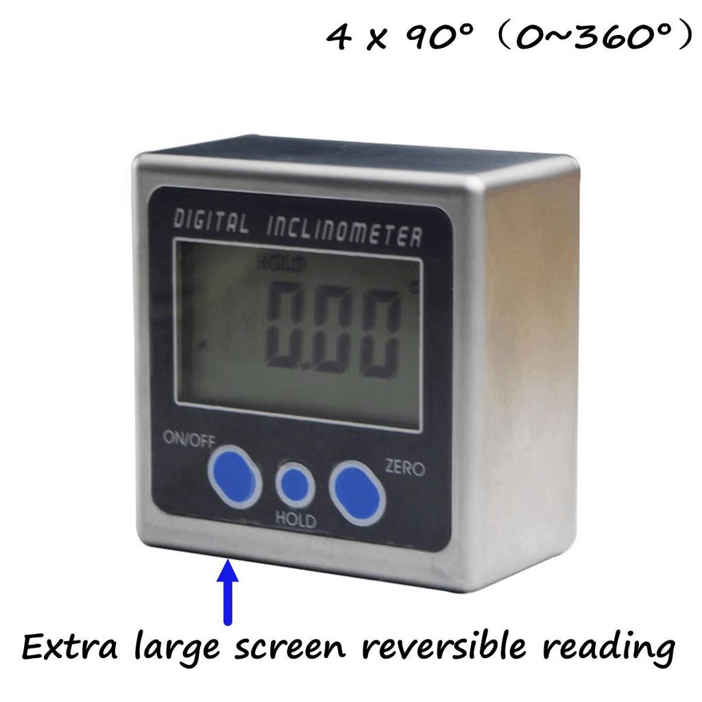 Niveau Digital à Ecran LCD en Inox 360 Degrés