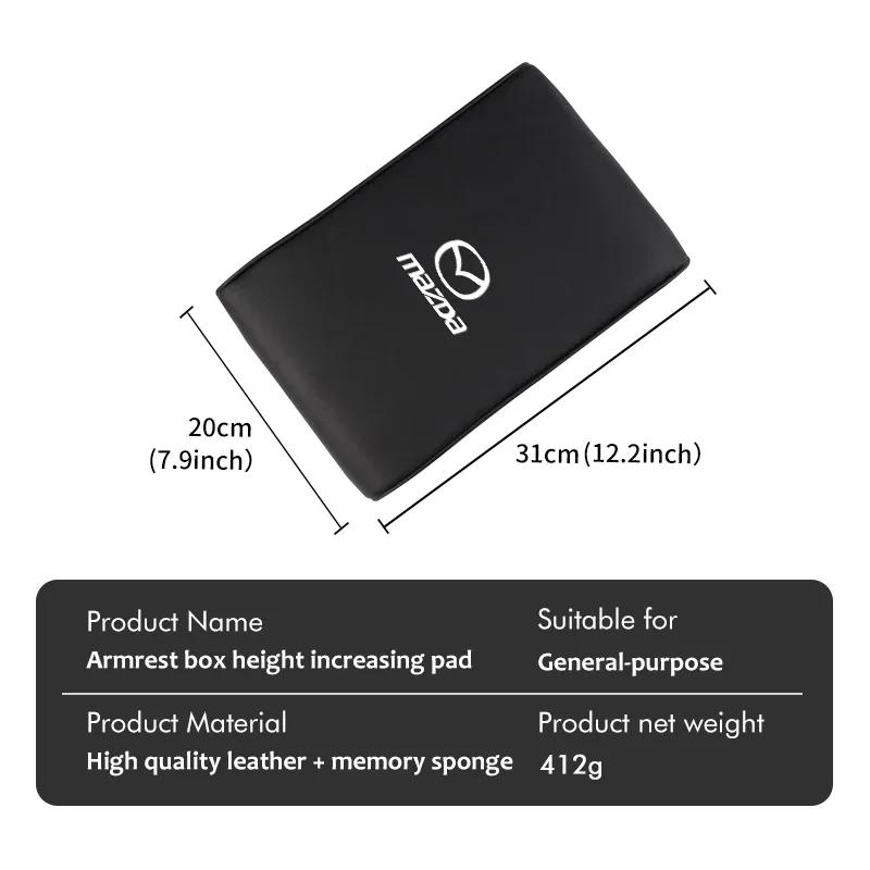 2025 Horká podložka výšky boxu loketní opěrky auta Polštářek na ochranu středové loketní opěrky Pro Mazda Atenza Axela MX30 CX30 CX3 CX9 MX5 RX8 RX7